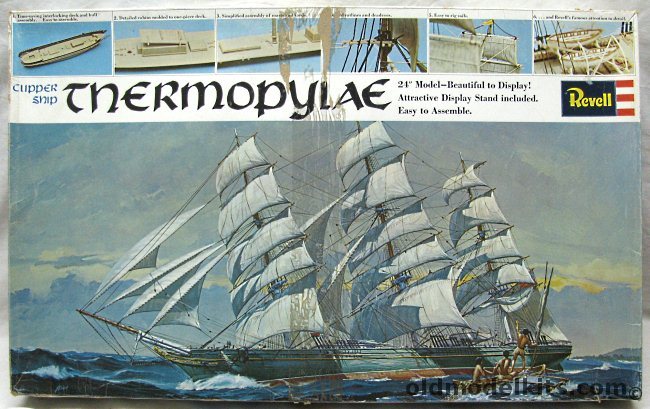 Revell 1/146 Thermopylae Clipper Ship - 24 Inch Long Display Model with Sails, H365 plastic model kit